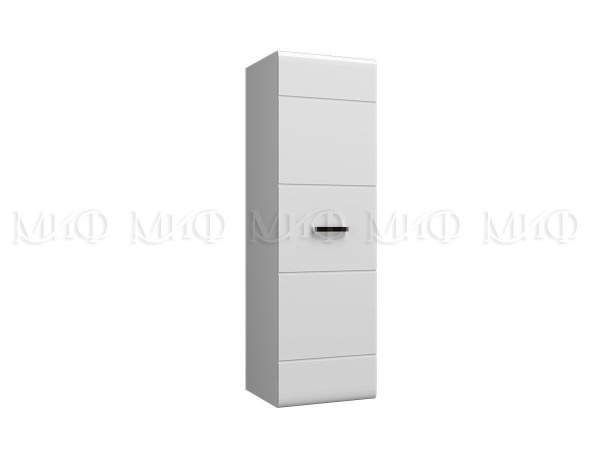 Пенал Навесной Универсальный Ницца NEW МДФ Белый Глянец (Ш-400 x В-1280 x Г-346 мм)
